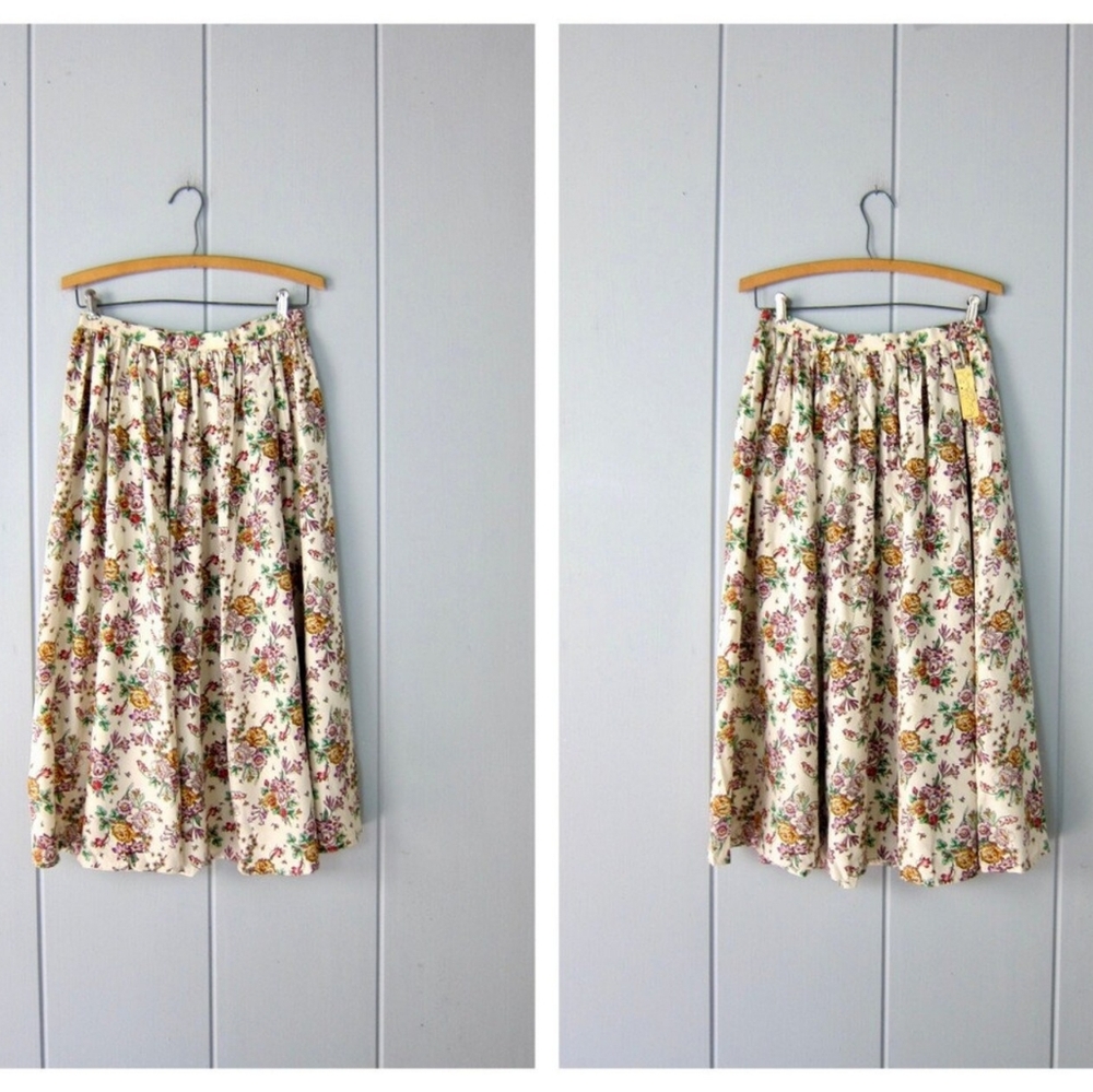 100% silk 70th vintage skirt - Picture 3 of 7